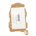 The unfinished and disassembled City Cafe Cross Stitch Display Backer with instructions, isolated on a white background.