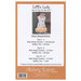 Back of pattern listing supply requirements, with a picture of the apron on a mannequin.