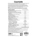 Back cover of the Courtside pattern listing project specifications.