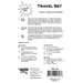 Back cover of the Travel Set pattern listing project specifications.