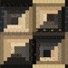 Fabric with a pattern resembling log cabin quilt pattern in neutral tones