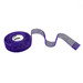 A roll of Purple Thimtech Thimble Tape on its side and unraveled to show the weave, isolated on a white background.