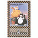 The front of the All Puffed Up Kitties pattern featuring an orange stripped kitty and a tuxedo kitty.
