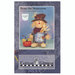 The front of the Beau the Scarecrow pattern featuring a burlap, denim, and straw filled scarecrow on a denim background.