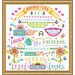 Completed colorful cross stitch featuring of the Advice on Life.
