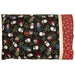 The Magic Pillowcase in black and red snowman fabrics from the Holly Jolly Flannel collection, isolated on a white background.