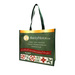 The green side of the Merry Christmas tote bag, isolated on a white background.