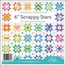 Front of the 6" Scrappy Stars foundation paper pad