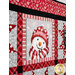 An angled shot of a snowman panel, demonstrating fabric and top stitching detail. 