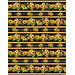 black border stripe fabric with sunflower stripes accented with monarch butterflies.
