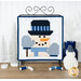 The completed January project featuring a snowman dressed in a hat, gloves, and scarf, hung on a craft holder and staged on a wooden table with coordinating spools and holiday décor.