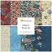 Collage of fabrics in the collection that celebrate Route 66 in red, tan, and blue with vintage vehicles, maps, American flags, and more.