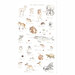 A white panel with the alphabet and an animal corresponding with each letter. 