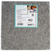 Gray wool cutting mat with a label mentioning its use for cutting and ironing, size 14 x 14.