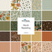 A collage of fabrics included in the Worth Repeating collection with white, teal, green, brown, and pink with floral themes.