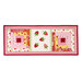 The completed Sew Cute Runner - June table topper, isolated on a white background.