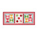 The completed Sew Cute Runner - September table topper, isolated on a white background.