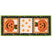 The completed Sew Cute Runner - October table topper, isolated on a white background.