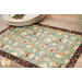 An angled shot of the finished placemat showing fabric color and detail. 