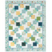 Image of the completed Disappearing 9-Patch Crib Quilt - Baby Boy isolated on a white background.