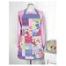 An example of the Simply Charming Apron, completed in cheerful fabrics from the Hydrangeas in the Garden collection by Jennifer Bosworth for Riley Blake Designs, paired with a light pink shirt.