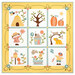 The completed Abide quilt colored in Floral Fun batik fabrics, isolated on a white background.