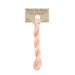 A skein of Pastel Pink embroidery floss, twisted and bundled, with a tan label featuring the brand name and color information.