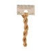 A skein of light camel embroidery floss, twisted and bundled, with a tan label featuring the brand name and color information.