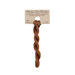 A skein of burnt sienna embroidery floss, twisted and bundled, with a tan label featuring the brand name and color information.