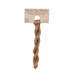 A skein of light mocha embroidery floss, twisted and bundled, with a tan label featuring the brand name and color information.