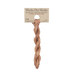 A skein of cappuccino brown embroidery floss, twisted and bundled, with a tan label featuring the brand name and color information.