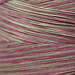 A variegated light green and magenta swatch of Weeks Dye Works floss.