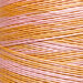 A variegated light orange and pink swatch of Weeks Dye Works floss.
