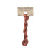 A skein of Variegated Terra Cotta and Earth Brown embroidery floss, twisted and bundled, with a tan label featuring the brand name and color information.