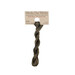 A skein of espresso brown embroidery floss, twisted and bundled, with a tan label featuring the brand name and color information.