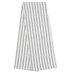 The Tea Towel Ticking Stripe Navy hanging and isolated on a white background.
