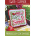 Cross-stitch design featuring Hello Sweet Summer, decorated with strawberries and floral accents.