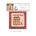 Front image of the "Gingerbread House" pattern featuring a gingerbread house and cookie with a wine-colored polka dot border.