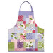 The completed Simply Charming Apron in lavender, pink, and green fabrics from the Hydrangeas in the Garden collection, isolated on a white background. 