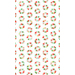 A white fabric with a cheater pattern of Dresden florals. 