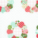 A white fabric with a half drop pattern of Dresden florals. 