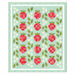 A digital mock-up of the completed Berries Quilt kit, colored in the Bloomsberry collection by Moda.