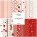 A square collage of the To My Love collection featuring floral & heart themed prints in hues of red, pink, and white.