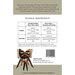 The back of the pattern showing finished dimensions and fabric requirements.