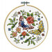The completed Butterflies counted cross stitch picture kit, isolated on a white background. 