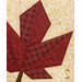 A super close up on the project, demonstrating fabric color and print details on the leaf.