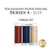 The three spool thread set for the Foundation Paper Piecing Series 4 Kit - July.