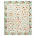 The completed Rose Hill Lane Quilt, colored in gentle mint, blue, cream, and pink vintage fabrics from the Rose & Violet's Bouquet des Fleurs collection by Riley Blake Desings, isolated on a white background.