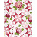 A closer look at the patchwork, showing the flow between pinwheel blocks and fussy-cut hydrangea blocks.