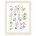 The completed Botanical Sampler Cross Stitch kit isolated on a white background.